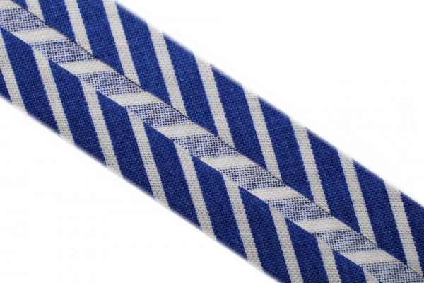 Schrägband, Baumwolle, gestreift, 20mm