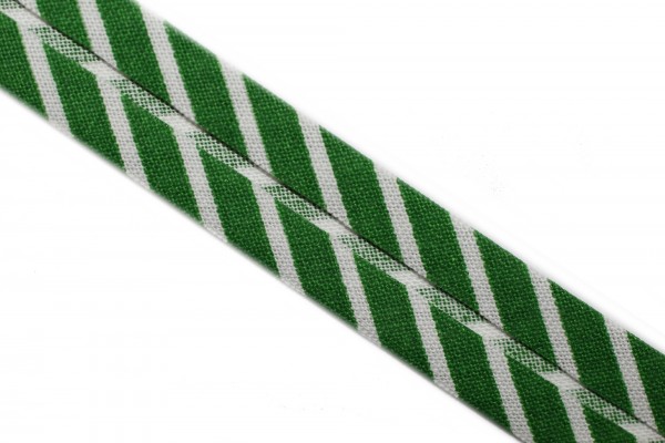 Schrägband, Baumwolle, gestreift, 14mm